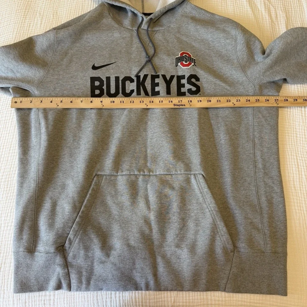Nike Ohio State Buckeyes Men's Gray Heavyweight Hoodie XXL College Football NWOT